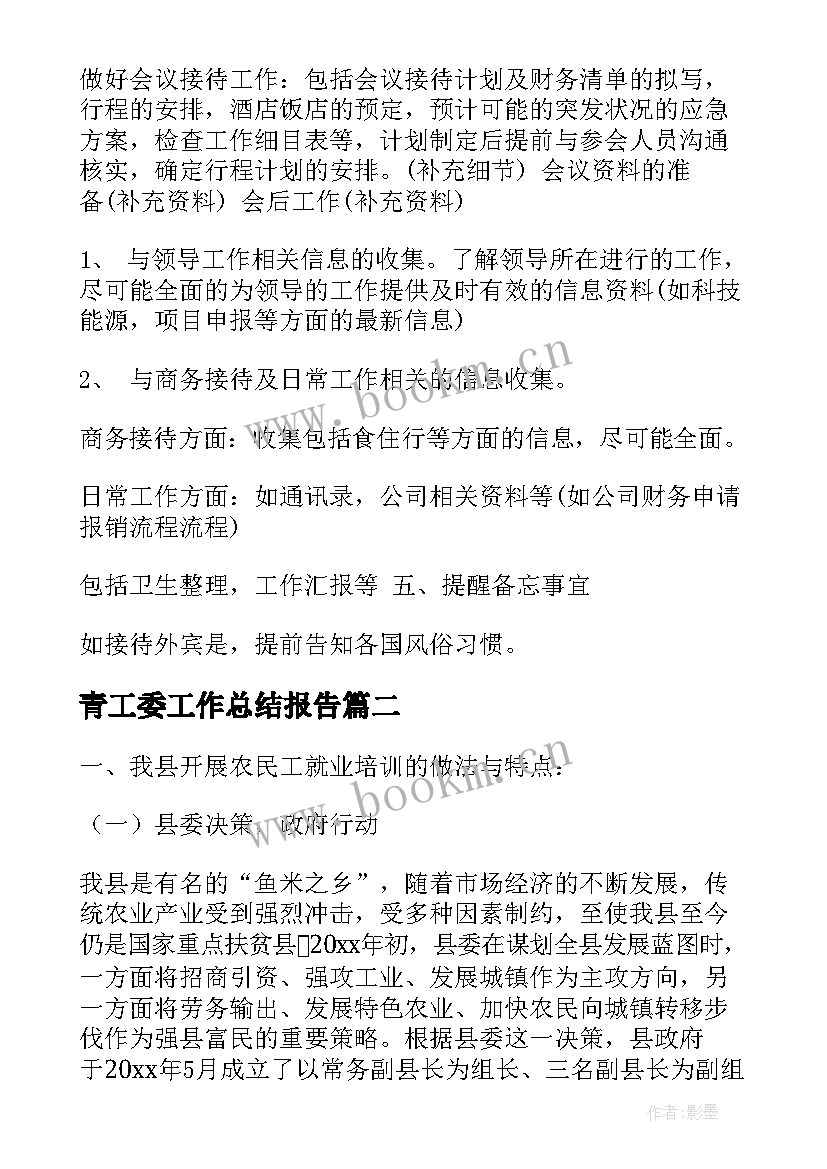 2023年青工委工作总结报告(实用7篇)