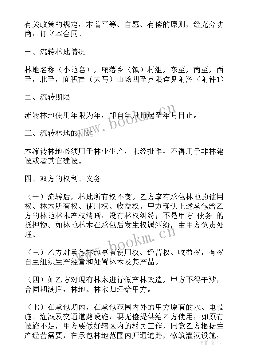 2023年农村承包山林合同 农村山林分成承包合同(模板5篇)