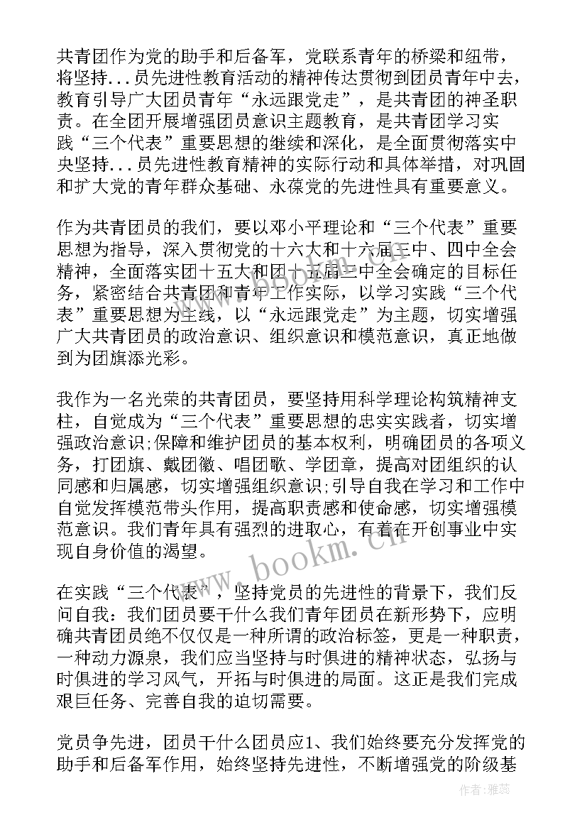 2023年团员思想方面个人总结 团员个人总结思想学习生活方面(通用5篇)