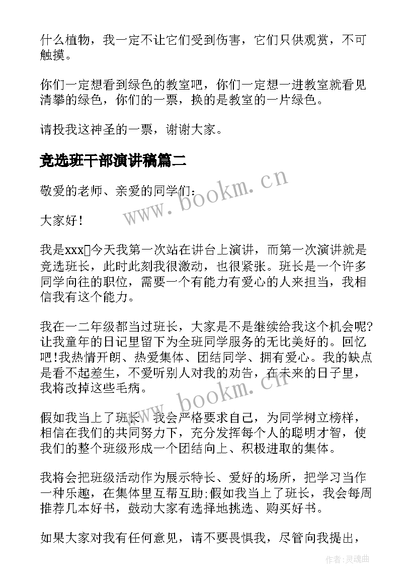 竞选班干部演讲稿 竟选班干部演讲稿(模板5篇)