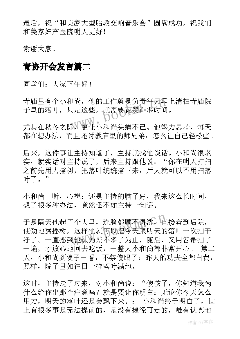 2023年青协开会发言 动员大会发言稿(大全8篇)