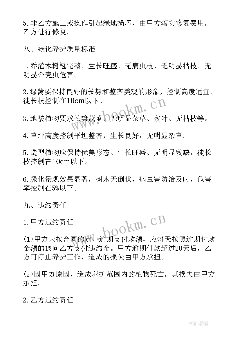 绿化合同免费 园林绿化合同(模板10篇)