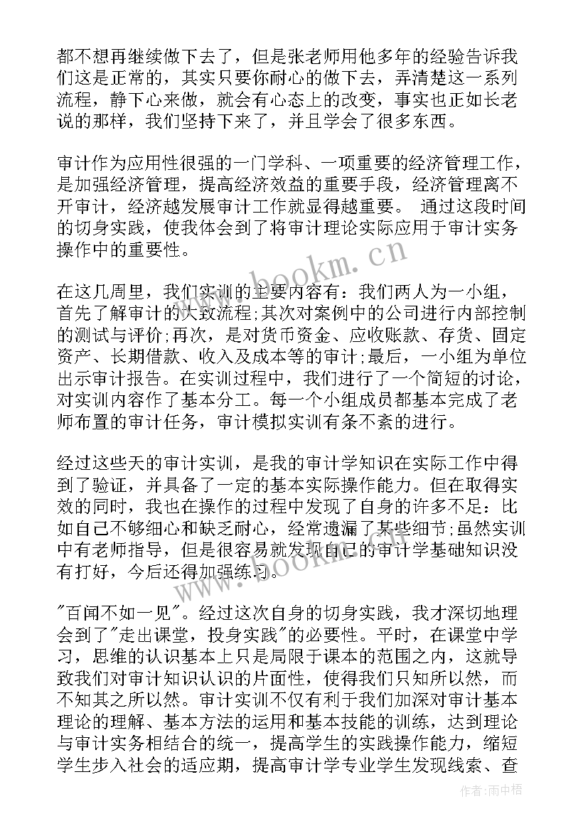 2023年审计个人心得体会 审计个人实训心得体会(实用5篇)