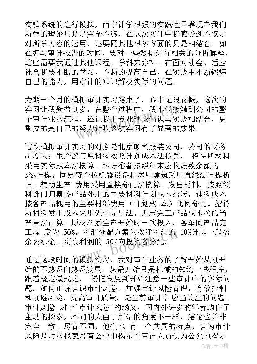 2023年审计个人心得体会 审计个人实训心得体会(实用5篇)