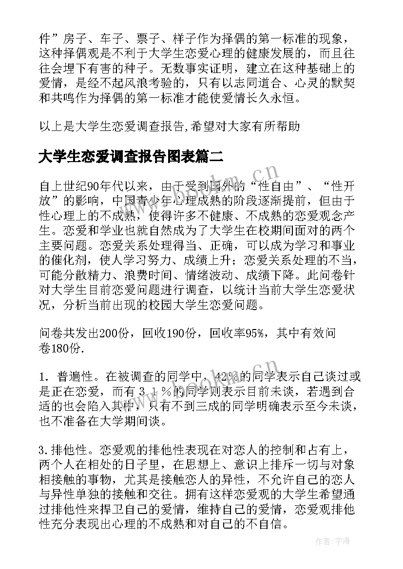 大学生恋爱调查报告图表 大学生恋爱调查报告(模板6篇)