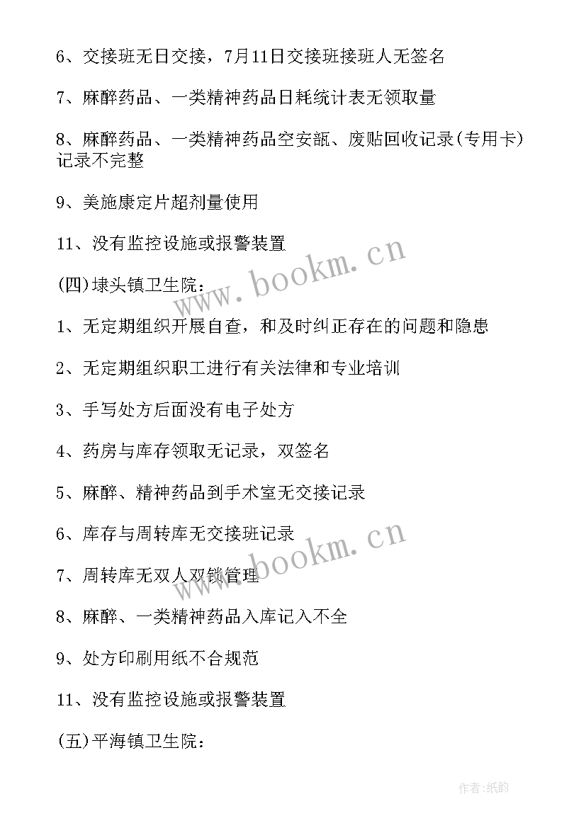 2023年麻醉药品精神药品处方管理规定 麻醉药品和精神药品管理情况自查报告(优秀5篇)