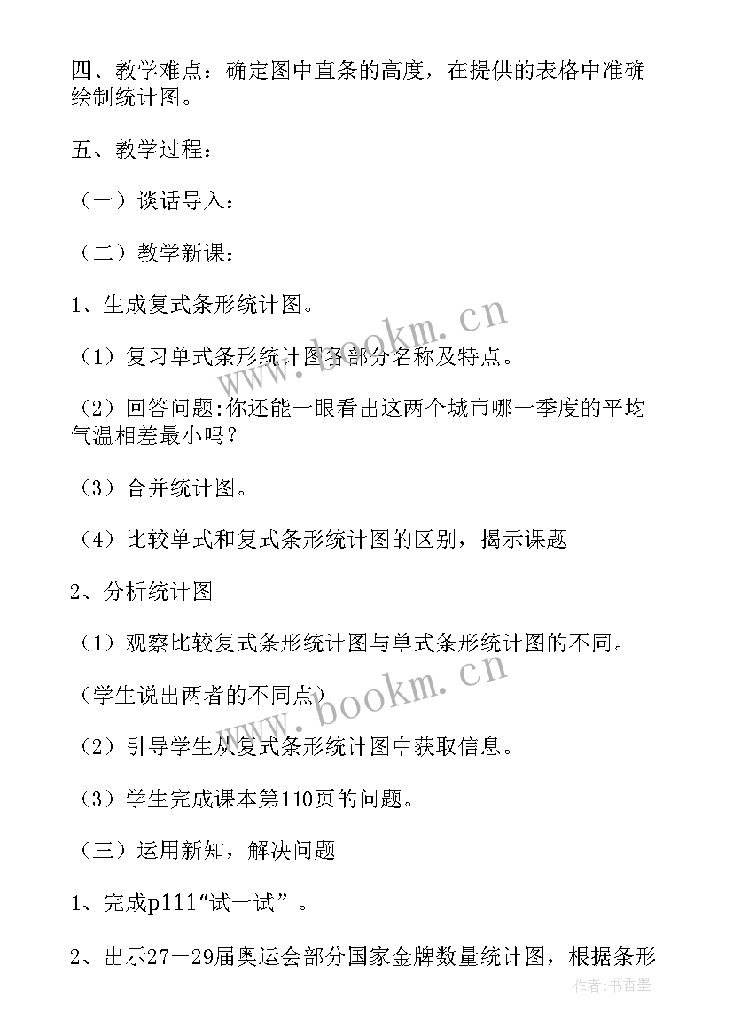 复式条形统计图教学反思及不足(优秀7篇)