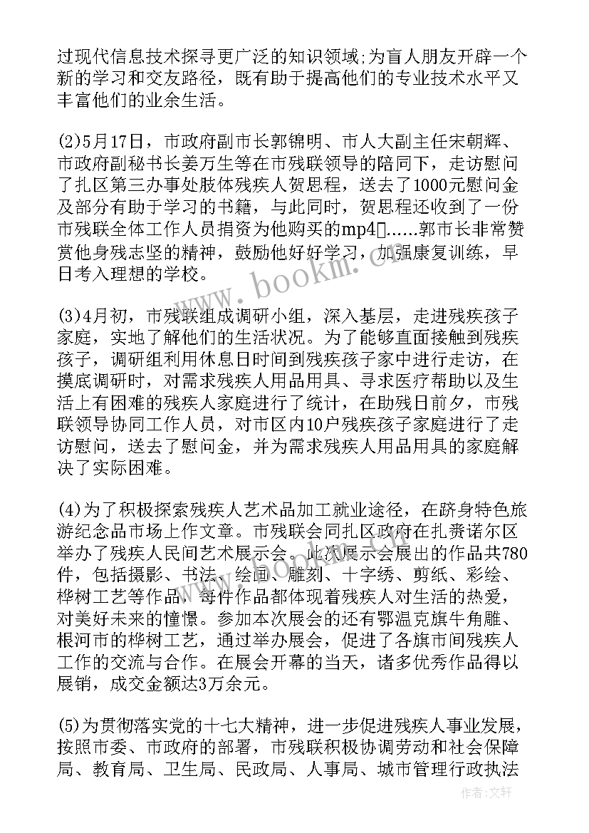 2023年适合残疾人的活动方案(优秀5篇)