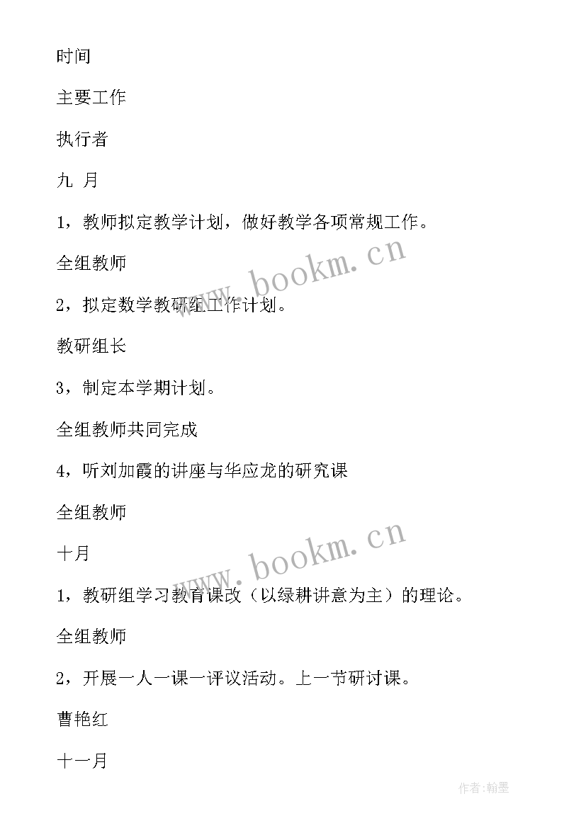 最新小学六年级数学教研活动计划 小学六年级数学教研组工作计划(精选5篇)