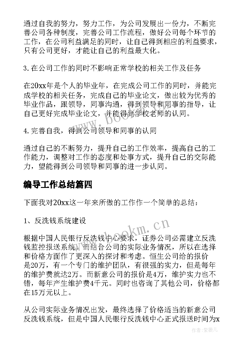 最新编导工作总结(优秀6篇)