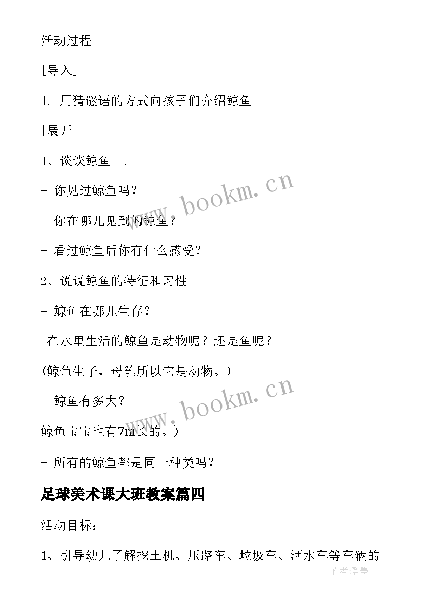 足球美术课大班教案 幼儿园大班美术活动教案菊花含反思(实用7篇)