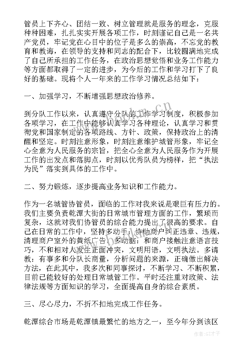 2023年城管个人工作总结(汇总5篇)