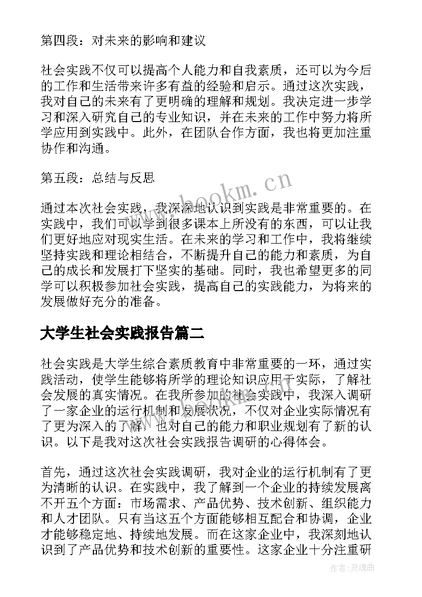 2023年大学生社会实践报告 社会实践报告自我心得体会(模板5篇)