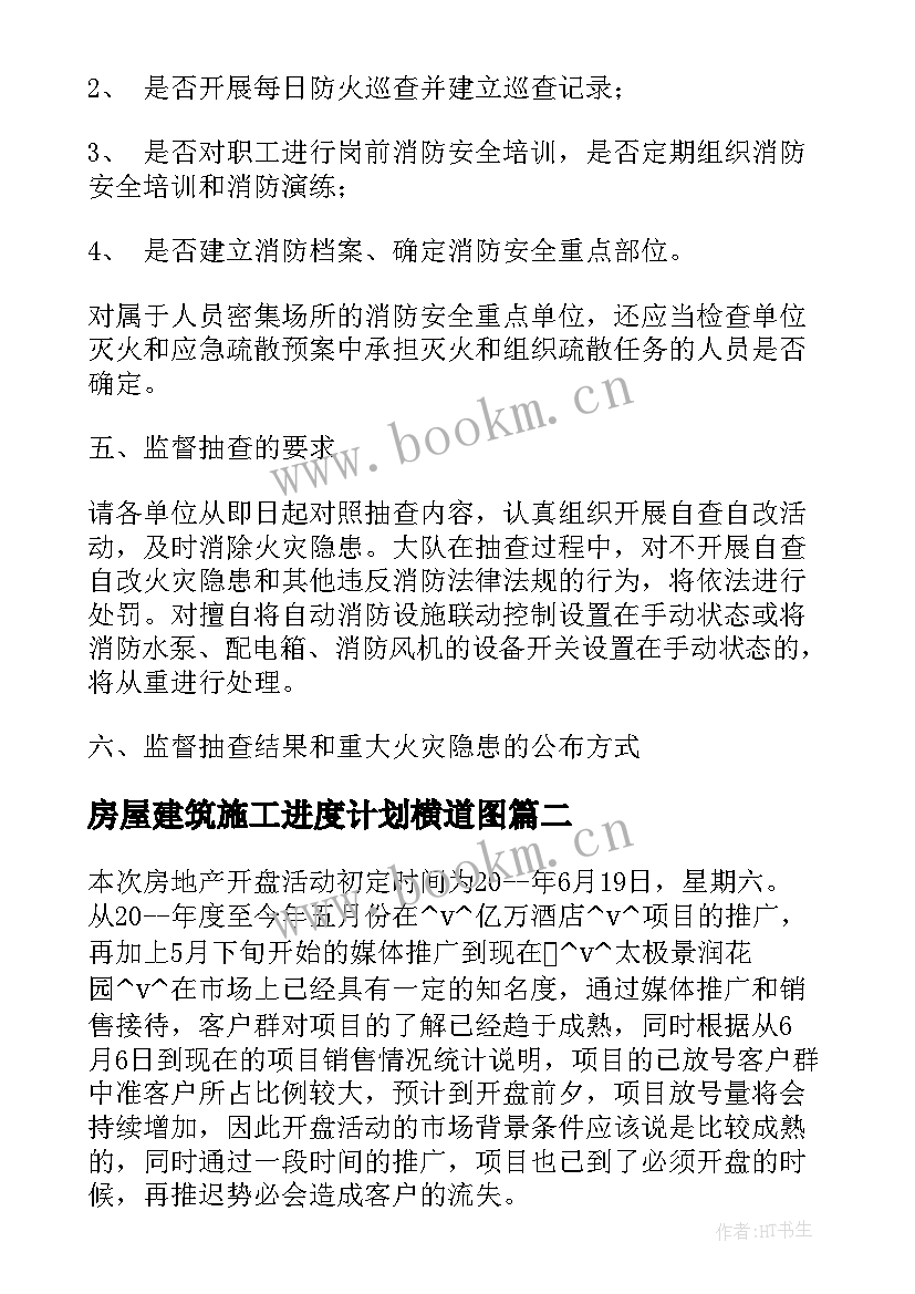 2023年房屋建筑施工进度计划横道图(大全5篇)