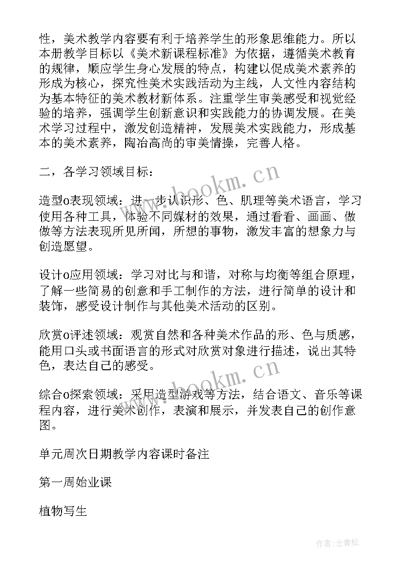 最新二年级美术教学计划岭南版(优秀6篇)