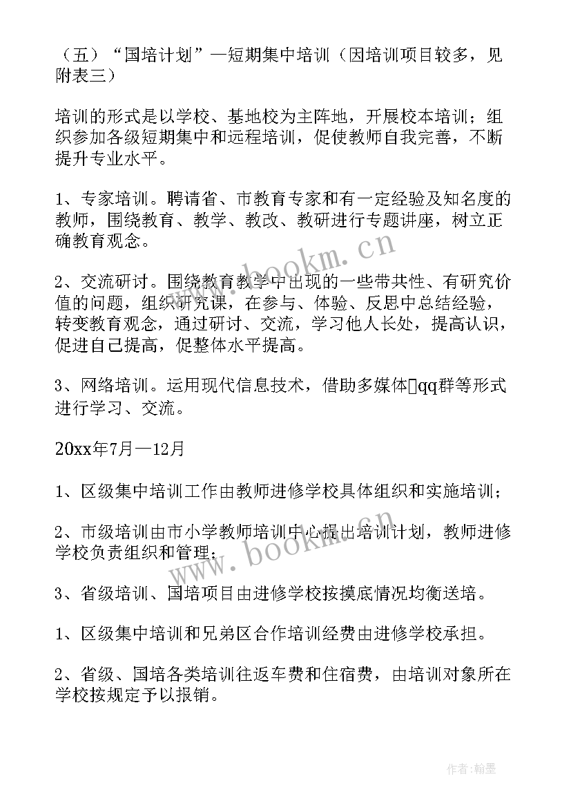 最新教师培训计划 幼儿园教师培训计划(精选5篇)