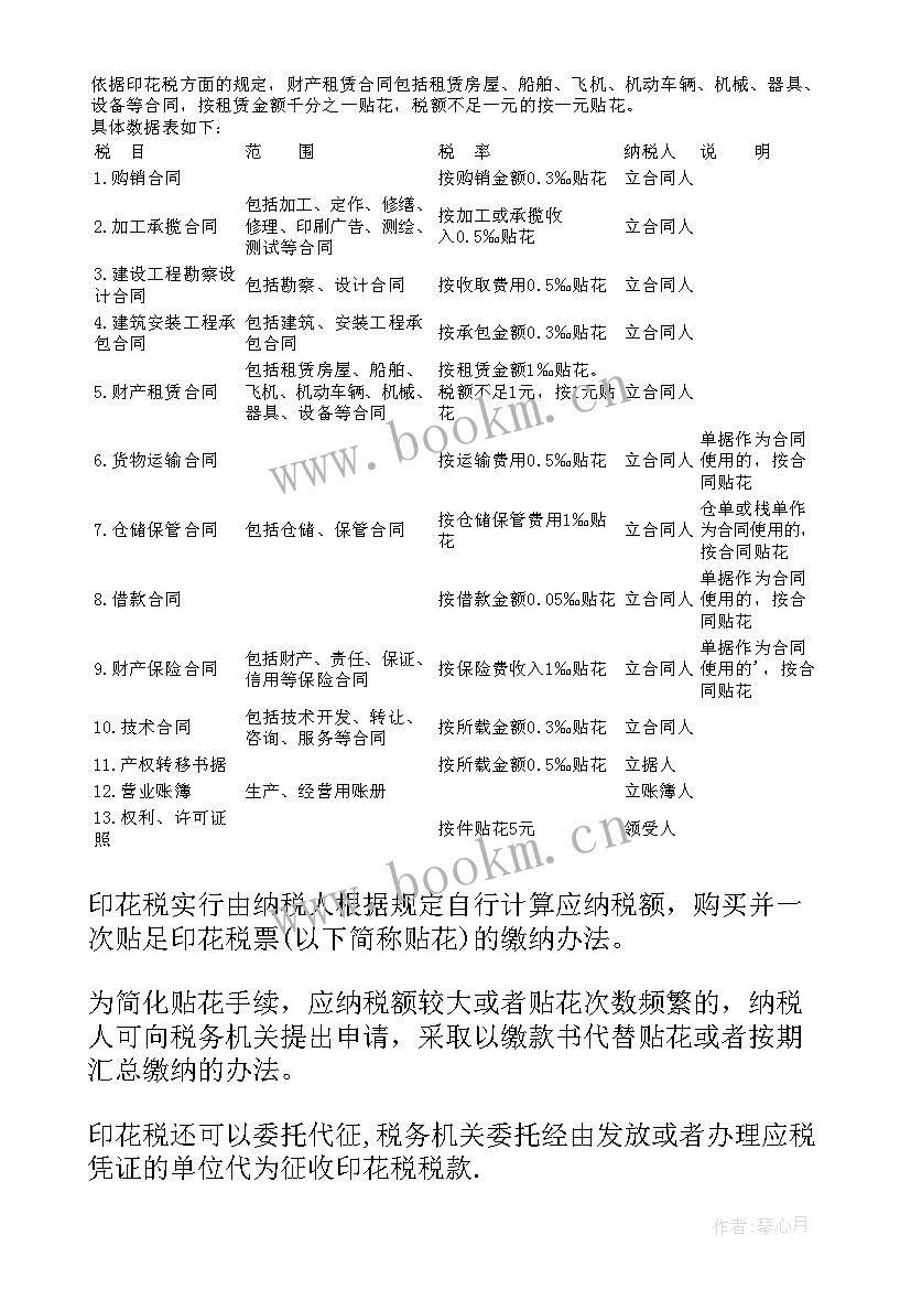 最新合同必须写明暂列金额吗 合同印花税税率(汇总9篇)