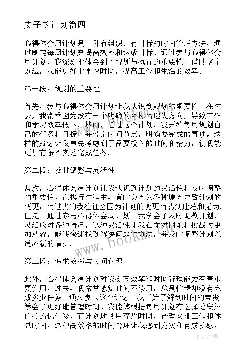 最新支子的计划 计划部工作计划(优秀9篇)