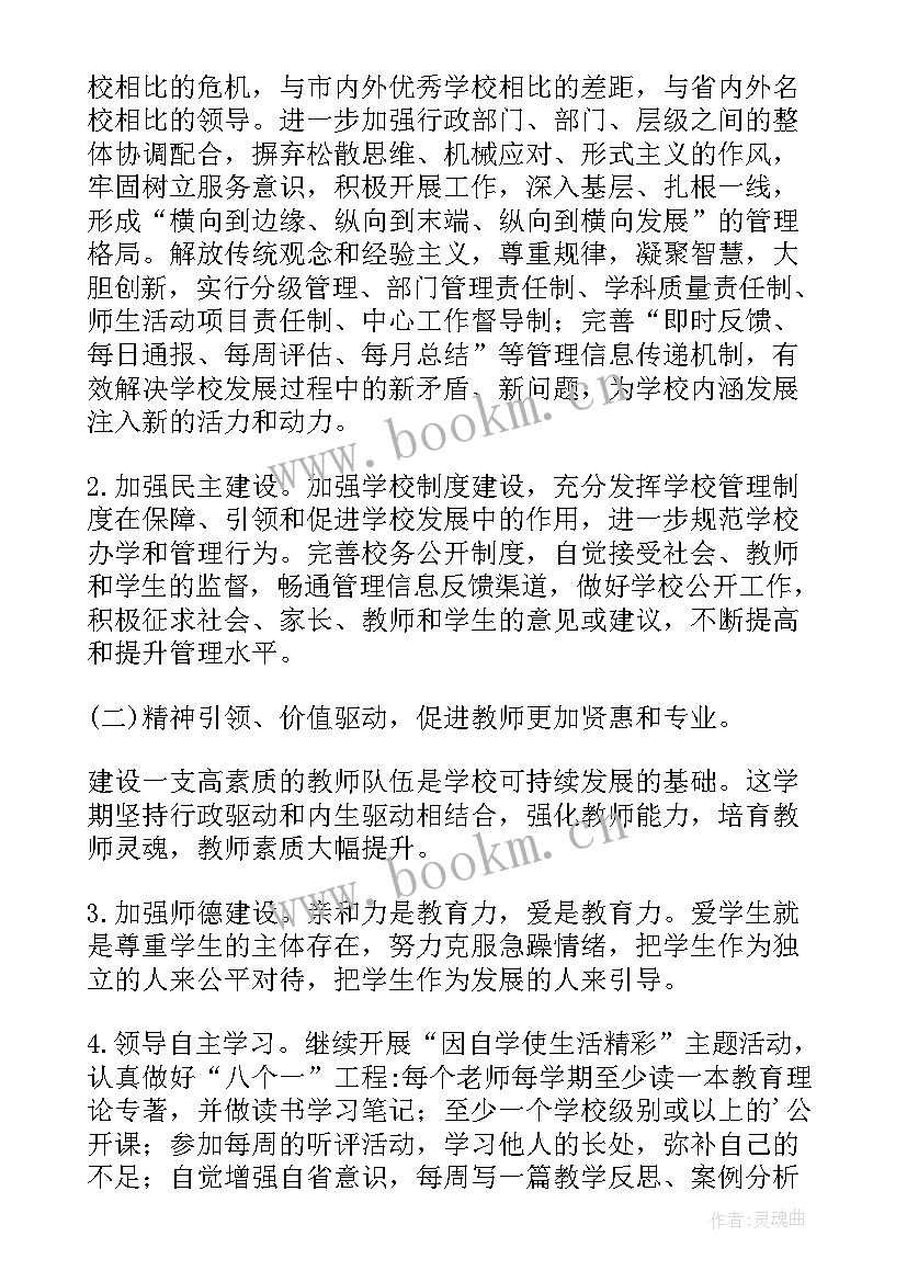 学校体卫艺工作制度 中学校长工作计划(模板7篇)