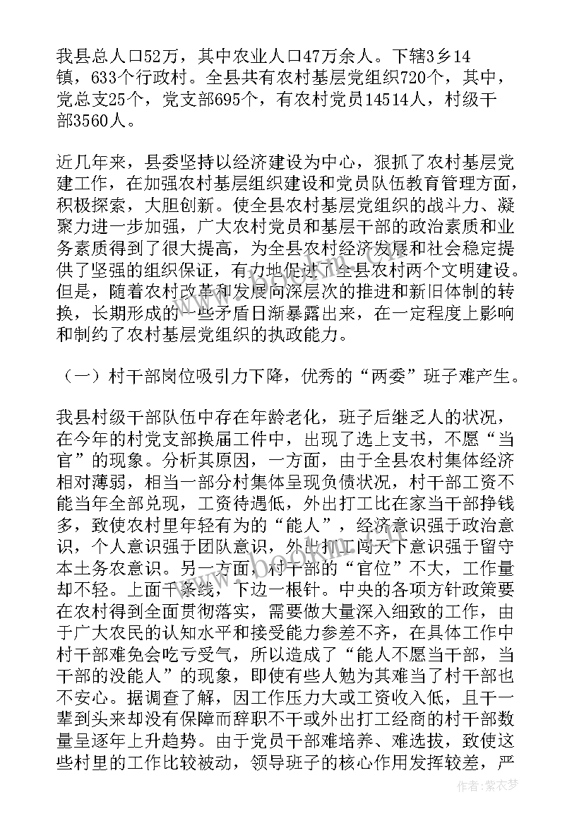 基层党组织运行调研报告(实用5篇)