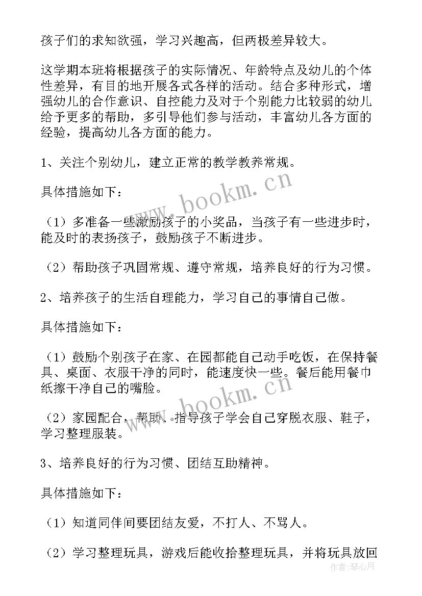 中班下学期班级计划 中班下学期班级工作计划(精选6篇)