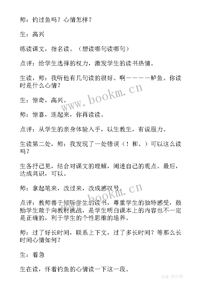 2023年钓鱼的启示教学反思(大全8篇)