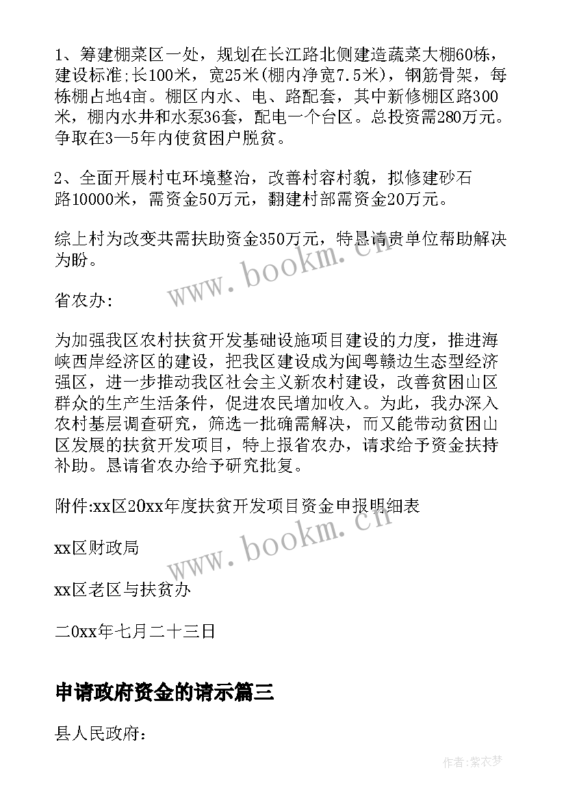 最新申请政府资金的请示 申请资金请示报告(实用5篇)