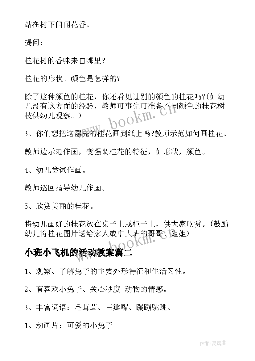 2023年小班小飞机的活动教案 幼儿园小班科学活动教案(实用9篇)