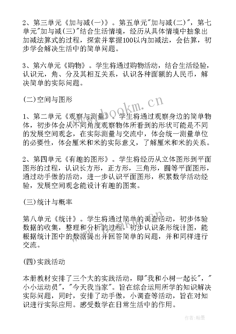 最新一年级数学教学计划人教版(汇总9篇)