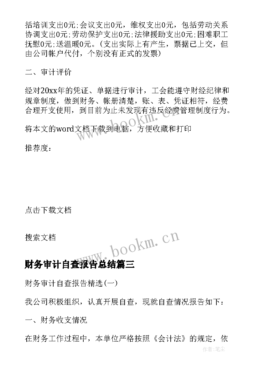 2023年财务审计自查报告总结 财务审计自检的自查报告(优质5篇)