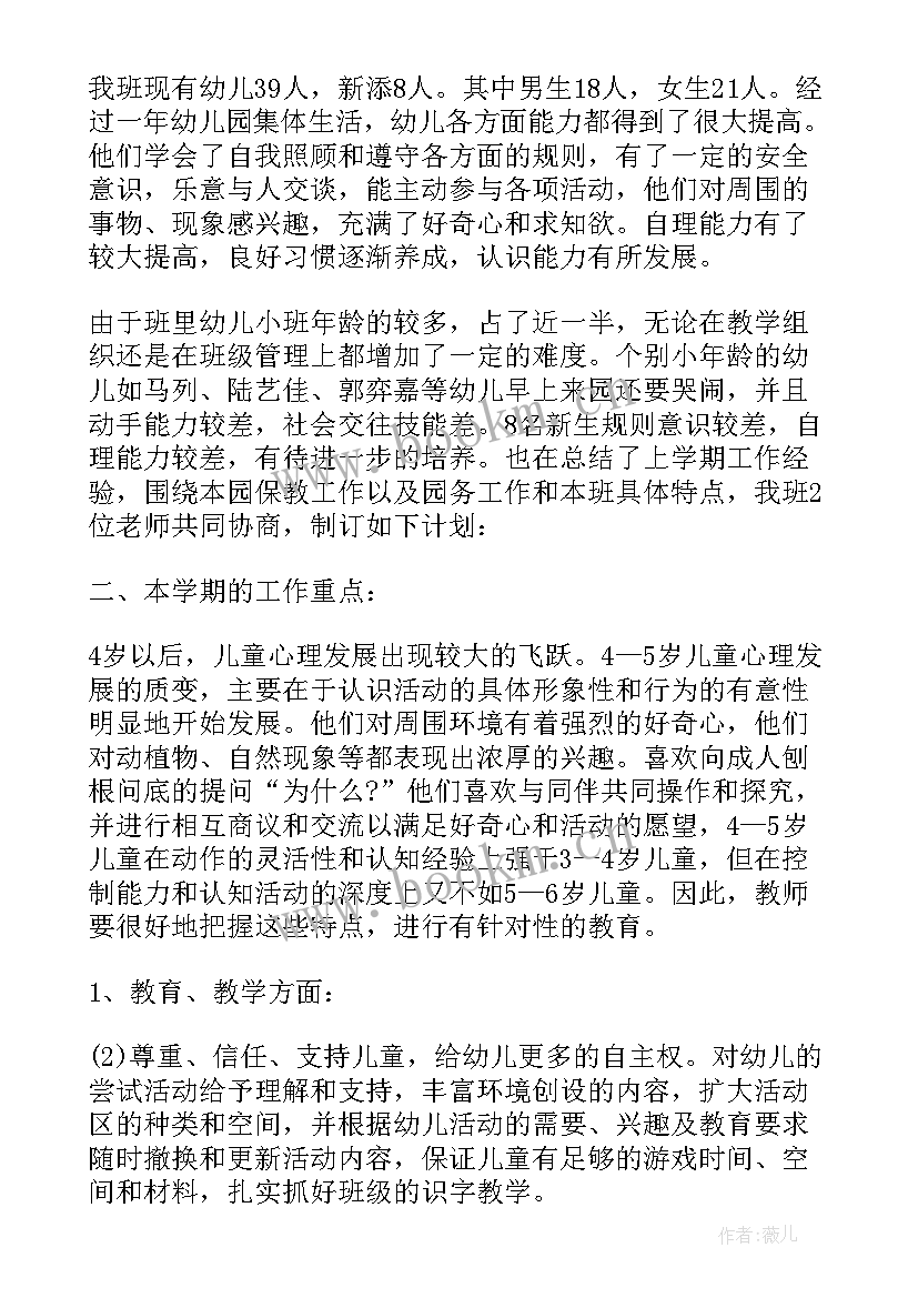 幼儿园中班教学工作计划 幼儿园中班学期工作计划(大全9篇)