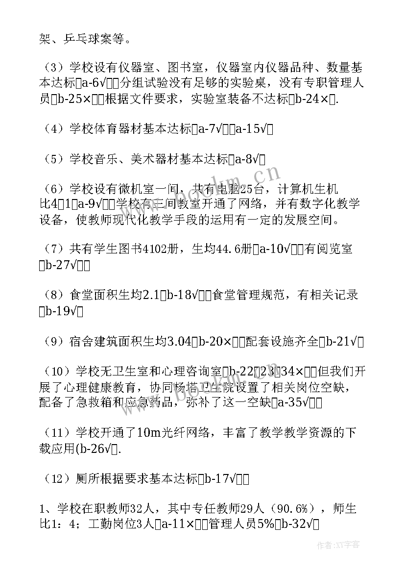 2023年小学均衡发展自查自评报告(大全6篇)