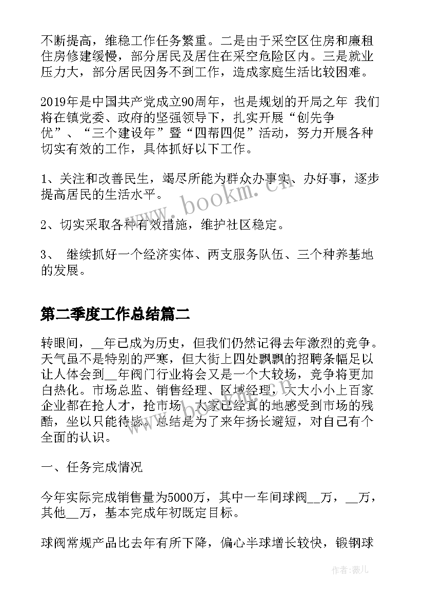 第二季度工作总结 社区第二季度工作总结(精选7篇)