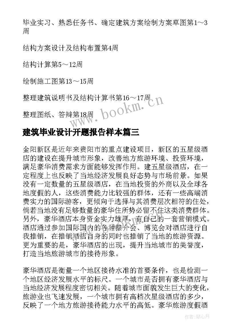 建筑毕业设计开题报告样本(优秀5篇)