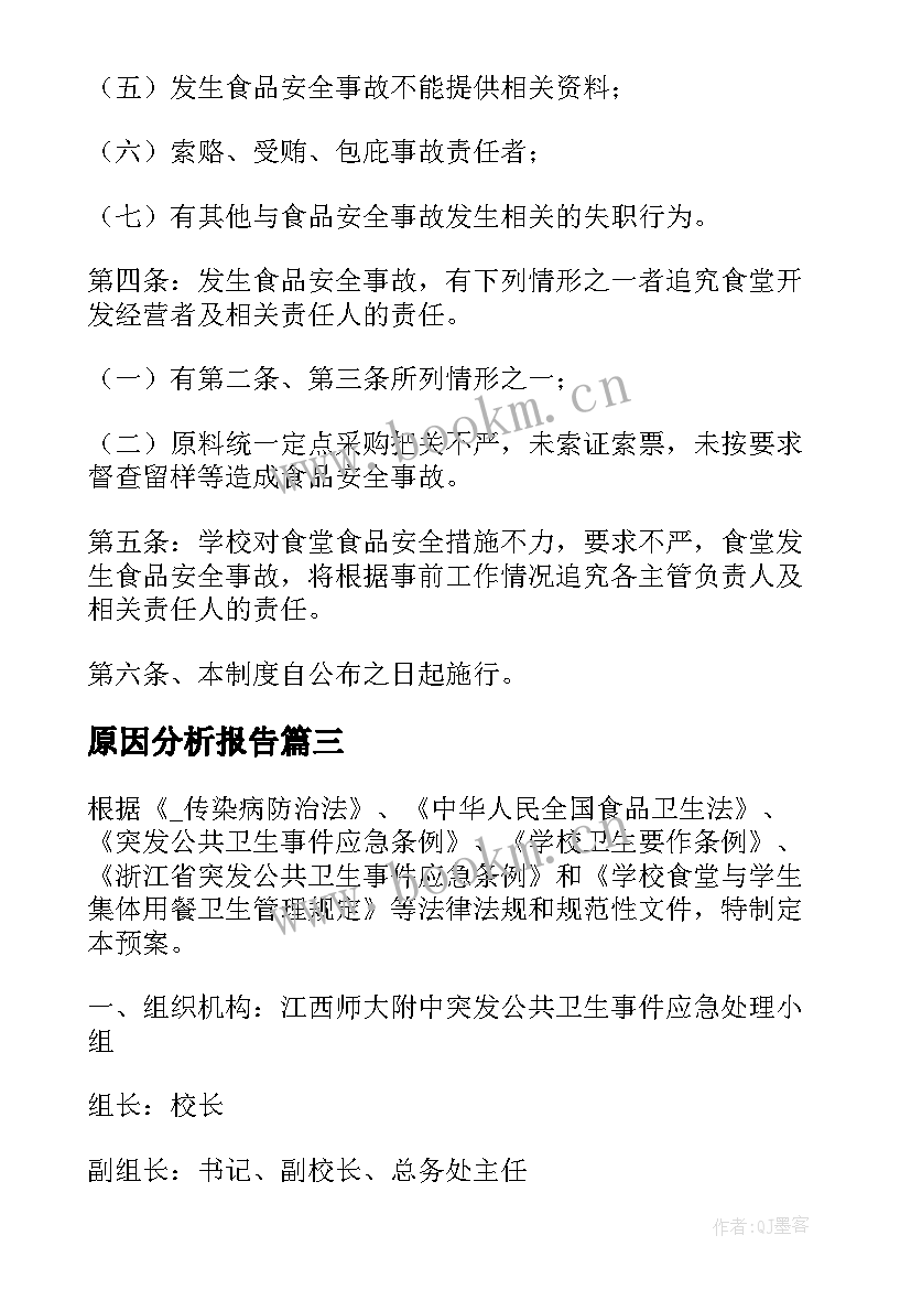 原因分析报告(实用5篇)