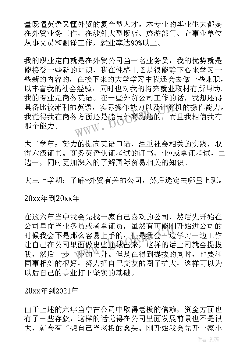 2023年大学专业规划咋写(优质5篇)