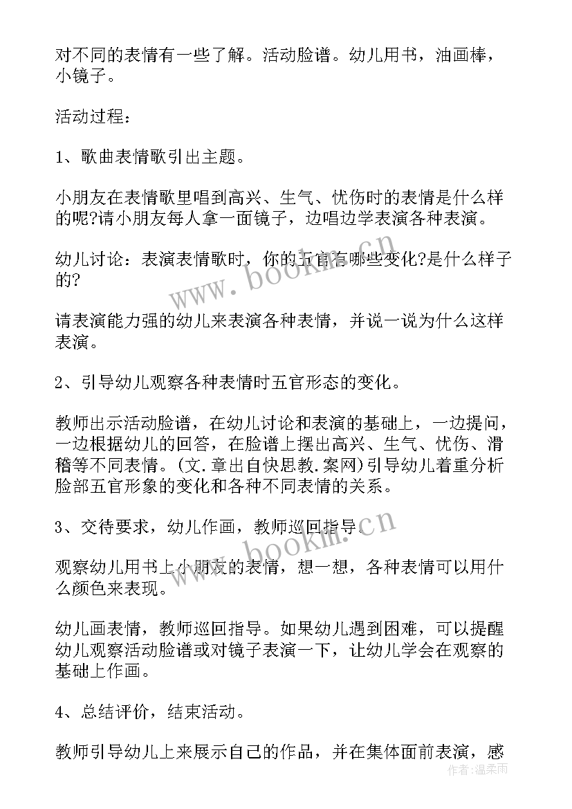 最新中班美术镜子里的我教学反思 荐幼儿园美术活动教案及反思(模板5篇)