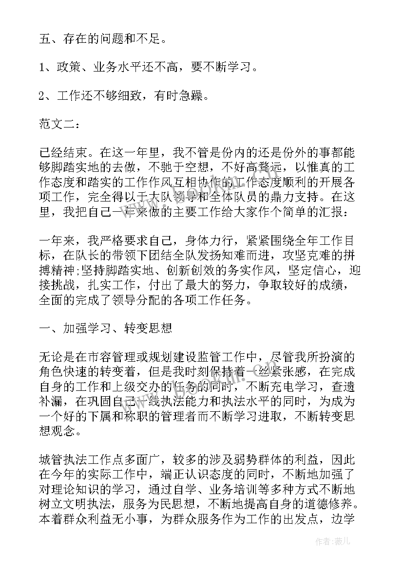 城管个人每月工作总结 城管个人工作总结(大全7篇)