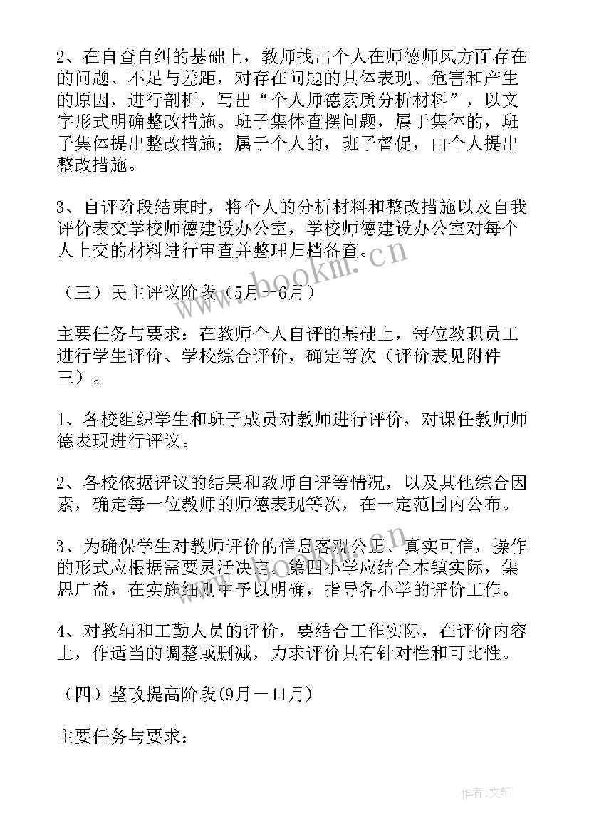 最新师德师风建设活动方案 小学师德师风建设年活动方案(大全7篇)