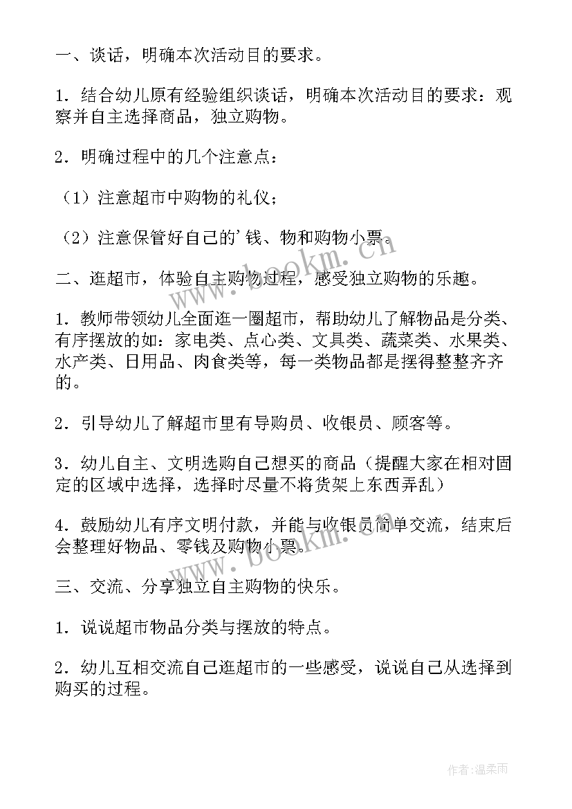 2023年大班超市活动方案(大全5篇)