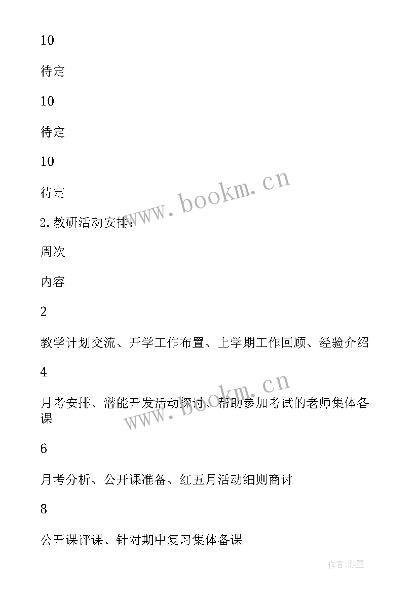 2023年春季数学教研组计划工作计划 第二学期数学教研组计划(优质8篇)