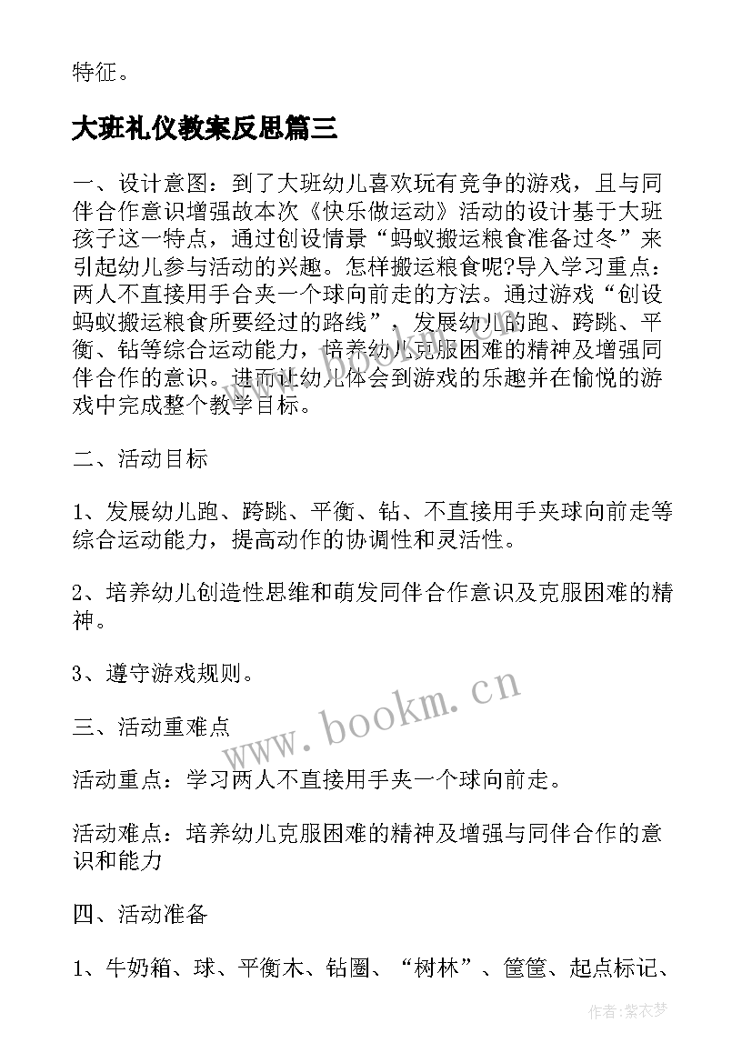 2023年大班礼仪教案反思 大班教学反思(优质5篇)