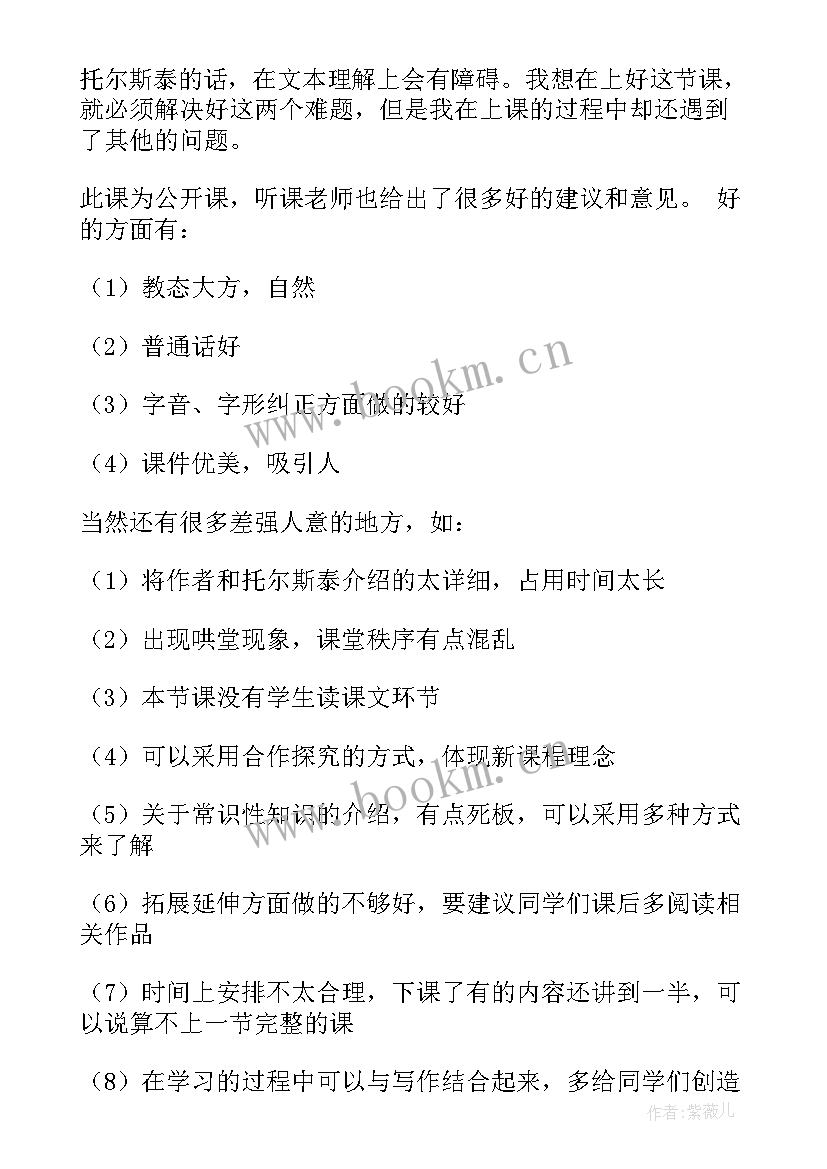 2023年尼尔斯教学反思与评价 列夫托尔斯泰教学反思(精选5篇)