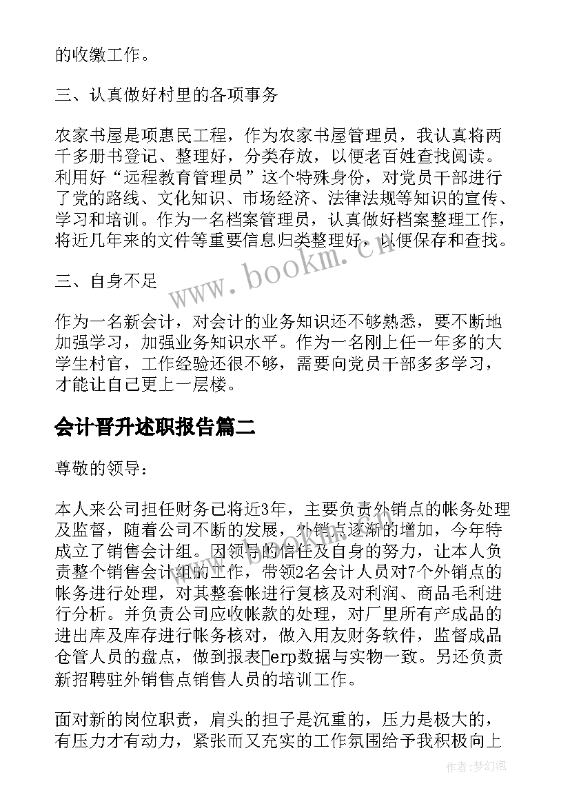 2023年会计晋升述职报告 税务会计晋升述职报告(大全5篇)