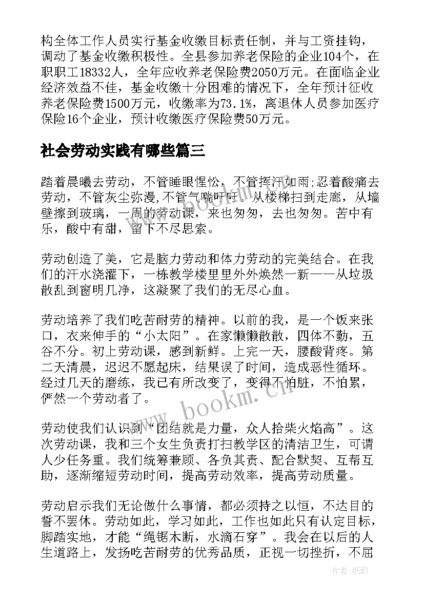 2023年社会劳动实践有哪些 劳动社会实践报告(大全9篇)