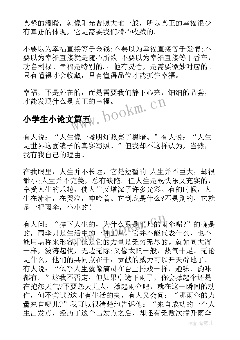 2023年小学生小论文(精选5篇)