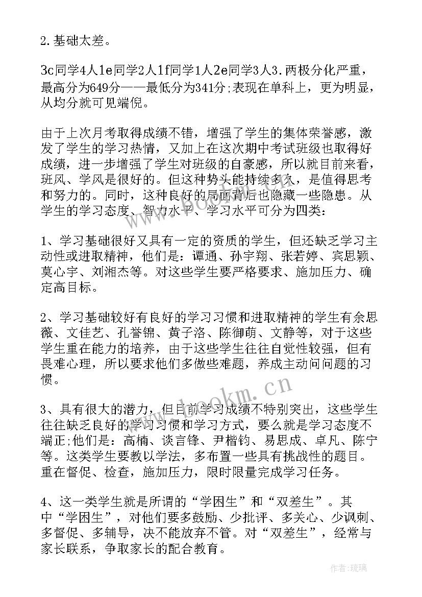 最新成绩报告分析 成绩分析报告(通用8篇)