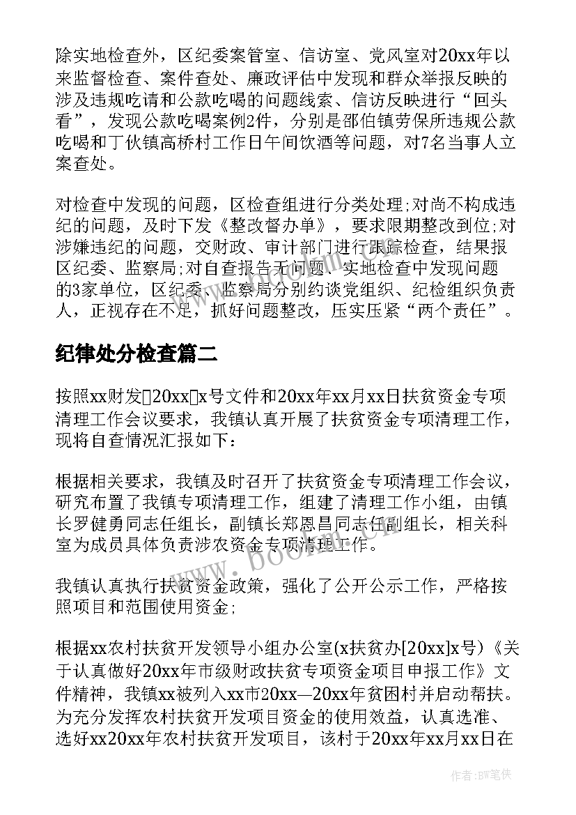 2023年纪律处分检查 财经纪律执行情况自查报告(大全5篇)