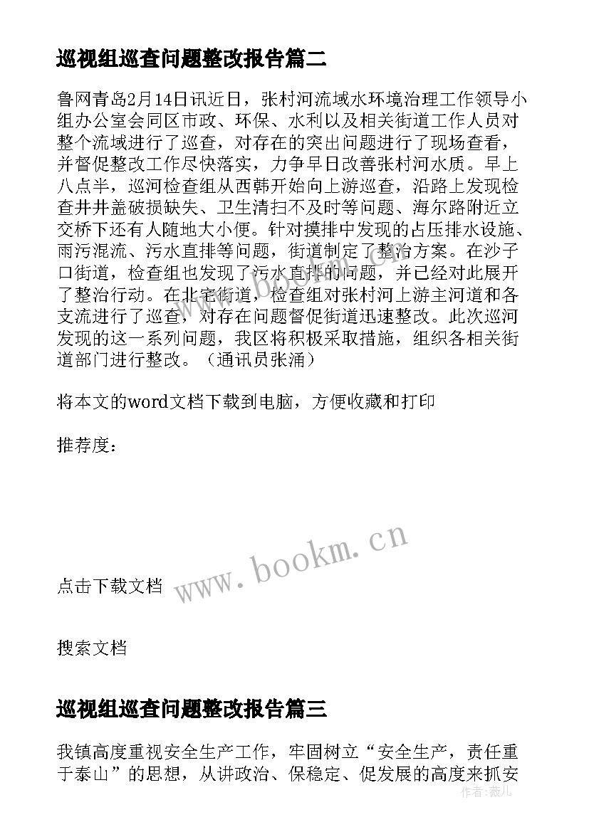 2023年巡视组巡查问题整改报告 巡查反馈问题整改报告(精选5篇)