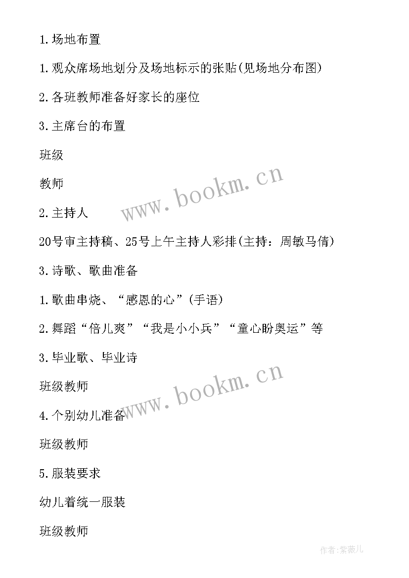 幼儿园毕业典礼活动策划方案流程 幼儿园毕业典礼活动方案(汇总6篇)